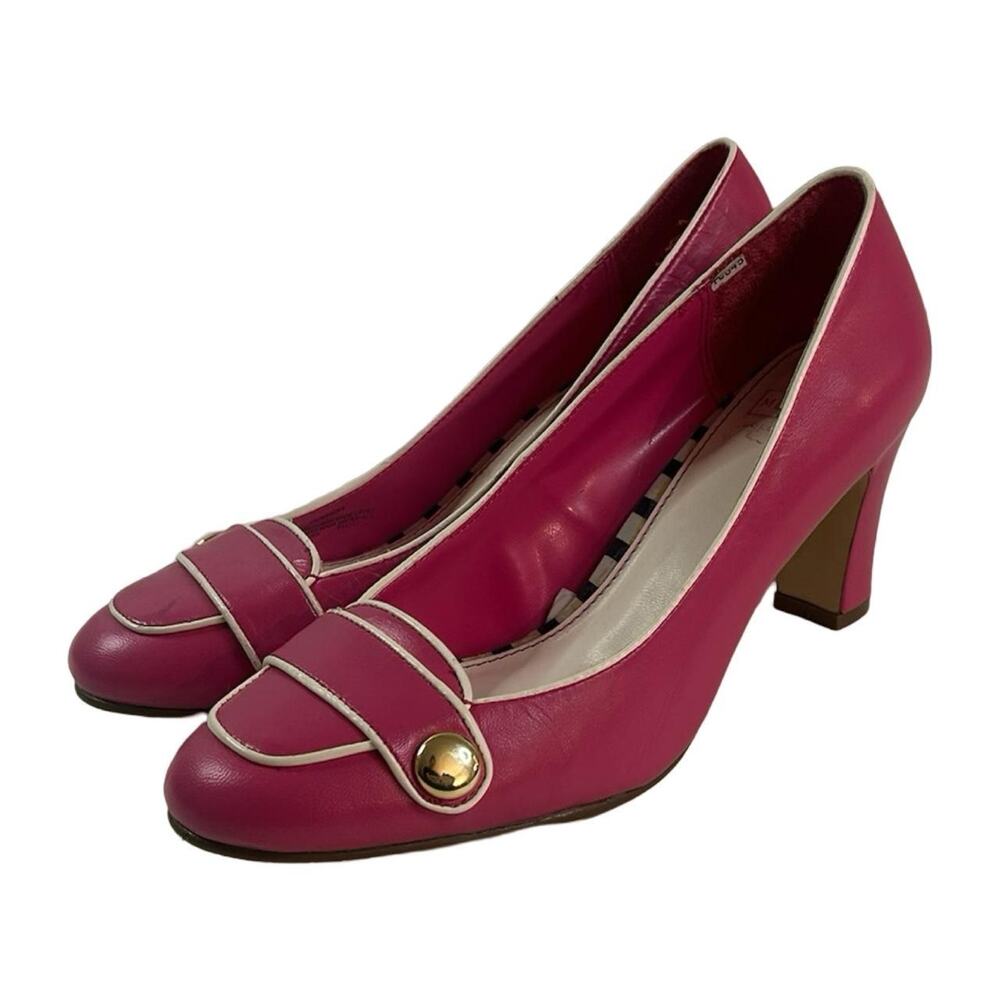 Y2k loafer heels office siren sz 6.5 pink by merona